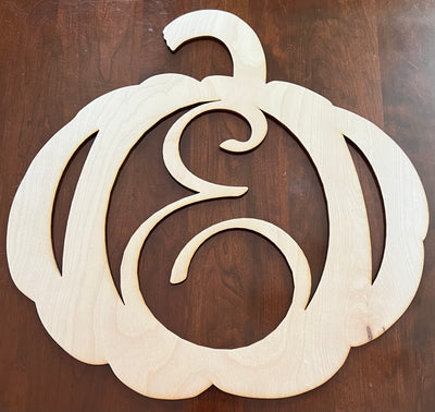 Custom Pumpkin Door Hanger with Monogram