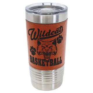 Custom Tumbler, Basketball Leatherette Polar Camel 20 oz Tumbler with...